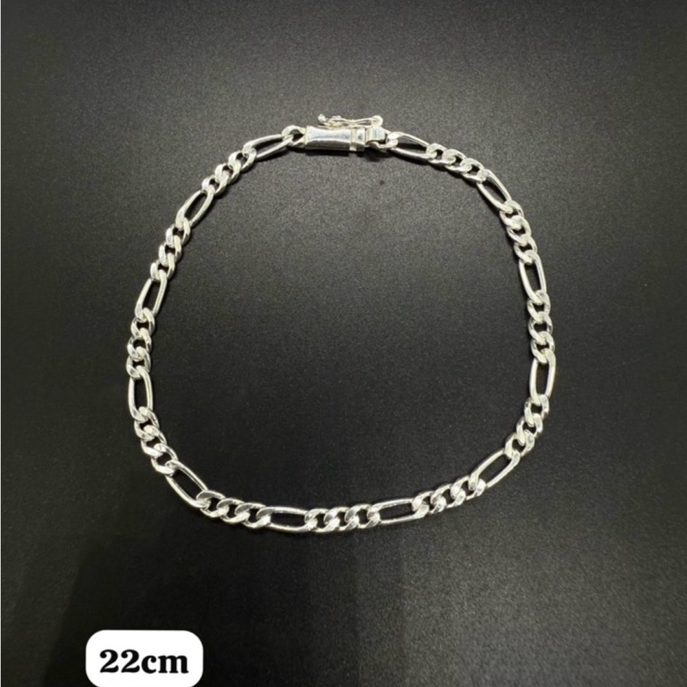 Elegant Peruvian silver 950 Men's Chain Bracelet 0.35mm